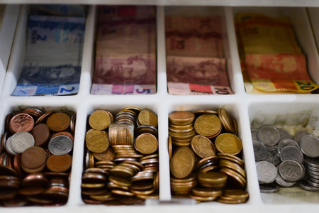 money and coinsの写真素材