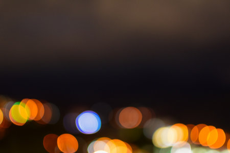 blurred city lightsの写真素材