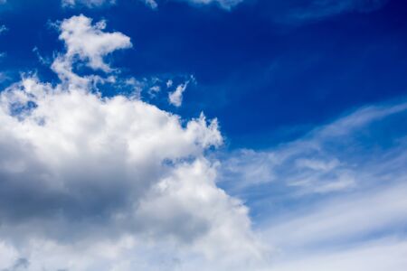 blue sky with cloudsの写真素材
