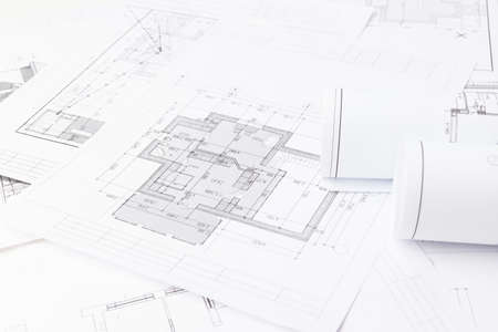Designing private homes, place under text. Copy space