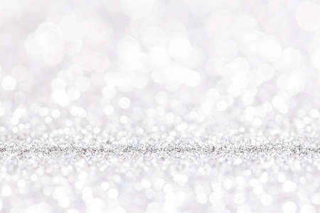 sparkles of Silver glitter abstract background. Copy spaceの写真素材