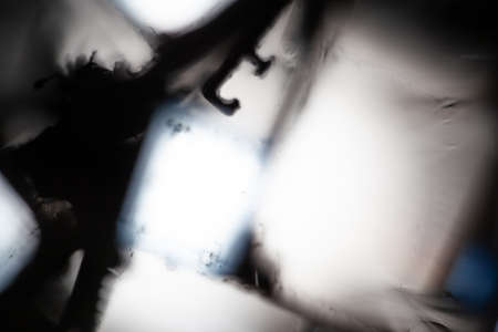 aluminum profile, abstract white and gray, soft focusの写真素材