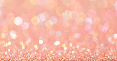 sparkles of rose glitter abstract background. Copy space, bannerの写真素材