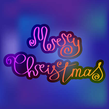 Merry Christmas excellent handdrawn letteringのイラスト素材