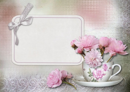 Greeting card with space for photo or text の写真素材