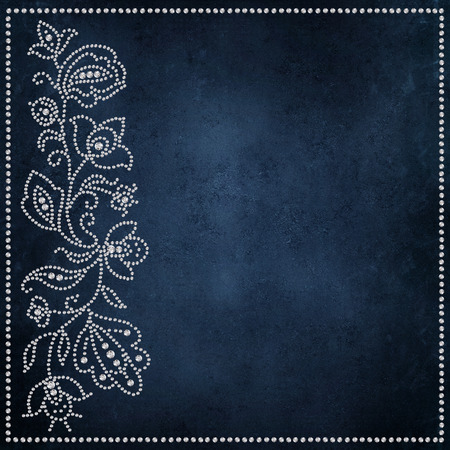 Congratulatory vintage background with patterns and curls of crystalsの写真素材