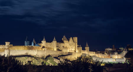 The medieval fortress and walled city of Carcassonne 