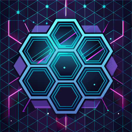 Abstract geometric background with hexagons. Vector illustration. Eps 10.のイラスト素材