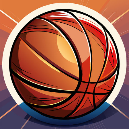 Basketball ball on a colorful background. Vector illustration for your designのイラスト素材