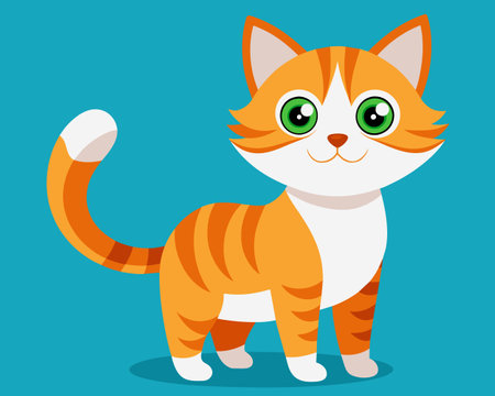 Cute cat cartoon design, vector illustration eps10 graphic.のイラスト素材