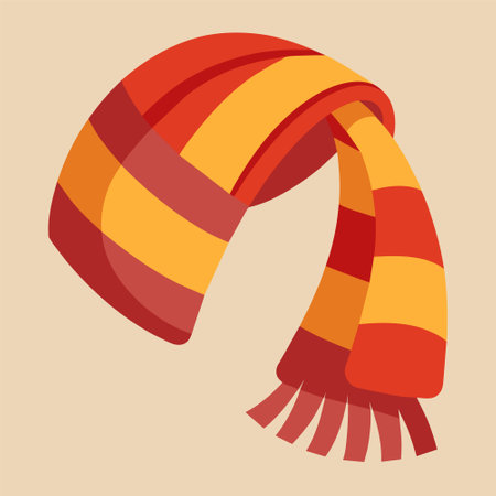 Winter scarf icon. Flat illustration of winter scarf vector icon for webのイラスト素材