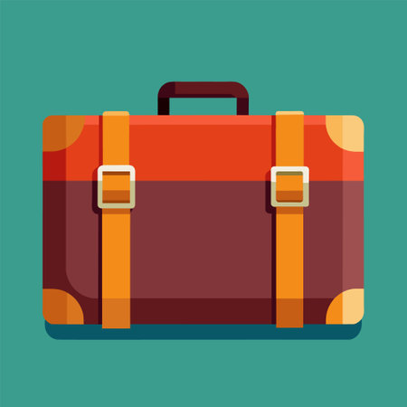 Travel suitcase icon. Flat illustration of travel suitcase vector icon for web designのイラスト素材