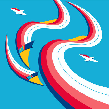Abstract background with airplanes. Vector illustration. Eps10. Global colors.