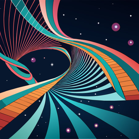 Abstract background with lines and stars. Vector illustration for your design.のイラスト素材