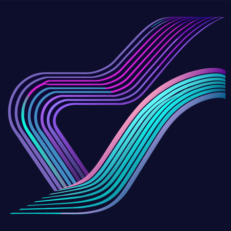 Abstract background with wavy lines. vector illustration for your design.のイラスト素材