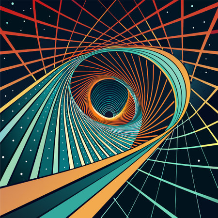 Abstract background. Vector illustration. Eps 10. Colorful spiral.のイラスト素材