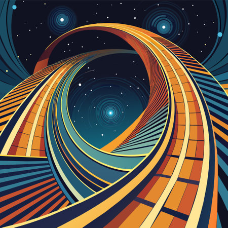 abstract vector background, futuristic art illustration, futuristic wavy illustrationのイラスト素材