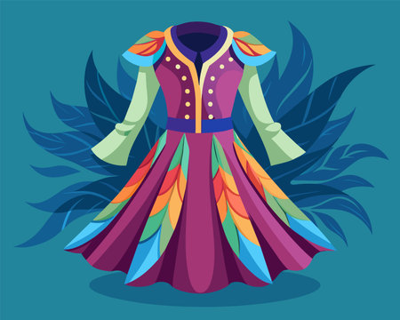 Folkloric dress design, Culture people cool person human profile and user theme Vector illustrationのイラスト素材