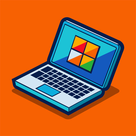 Laptop computer isometric icon. Vector illustration. Eps 10.のイラスト素材