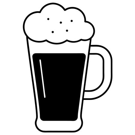 Beer mug design, Pub alcohol bar drink ale and lager theme Vector illustrationのイラスト素材