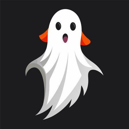 ghost cartoon icon. halloween concept. flat design. vector illustrationのイラスト素材