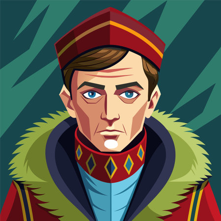 Cartoon Russian soldier. Vector illustration of Russian soldier.のイラスト素材