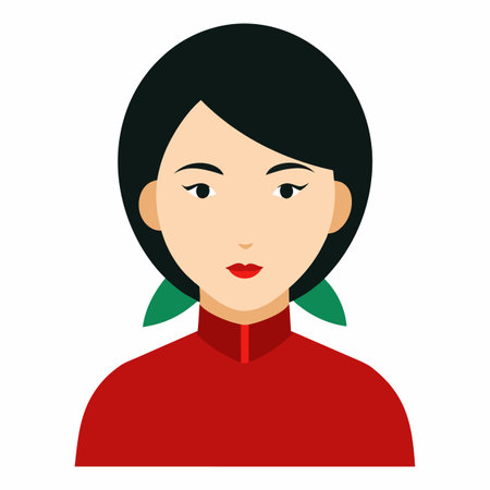 Isolated avatar of a woman on a white background, Vector illustrationのイラスト素材