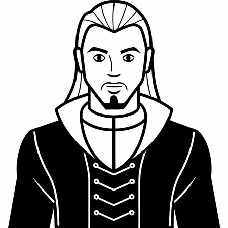 Cartoon Illustration of a British Royal Guard or Prince of Walesのイラスト素材