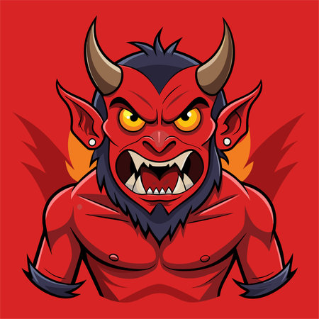 cartoon vector character devil demon