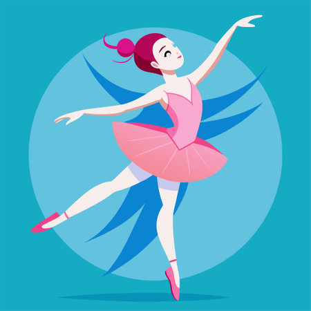 beautiful ballerina vector illustrationのイラスト素材