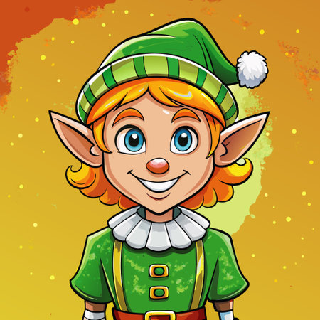 leprechaun cartoon elf vector illustrationのイラスト素材