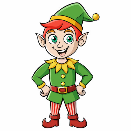 leprechaun cartoon elf vector illustrationのイラスト素材