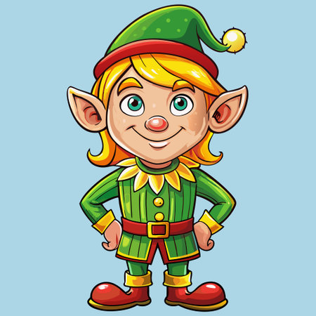 leprechaun cartoon elf vector illustrationのイラスト素材