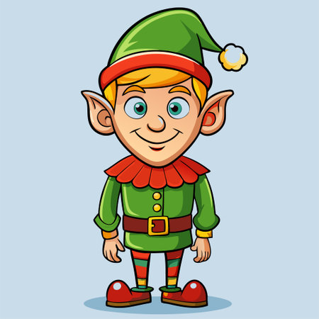 leprechaun cartoon elf vector illustrationのイラスト素材