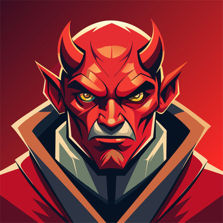 Devil esport mascot logo design, vector illustration eps10のイラスト素材
