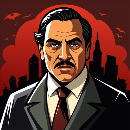 mafia gangster italian boss donのイラスト素材