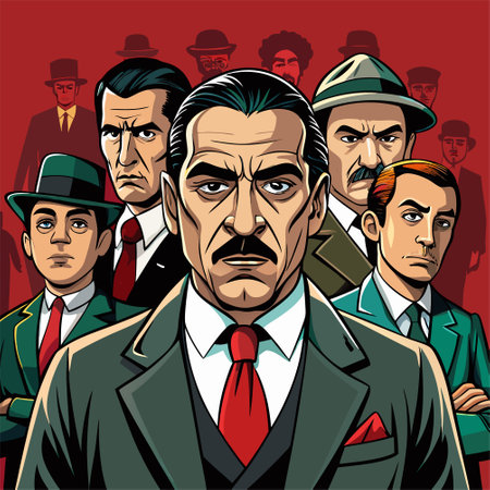 mafia gangster italian boss donのイラスト素材