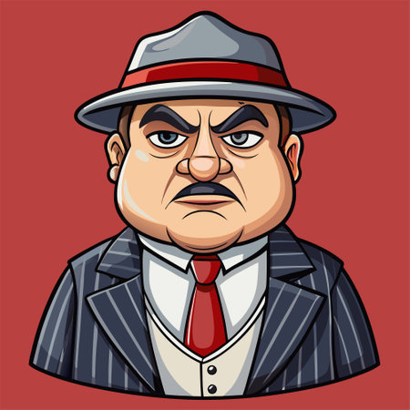 mafia gangster italian boss donのイラスト素材
