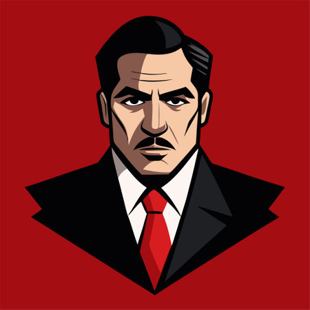mafia gangster italian boss donのイラスト素材