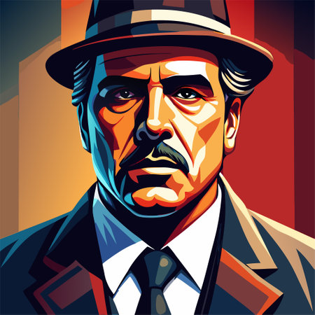 mafia gangster italian boss donのイラスト素材