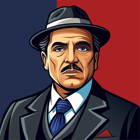 mafia gangster italian boss donのイラスト素材