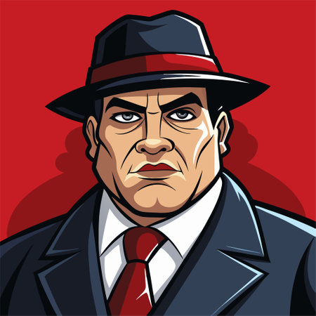 mafia gangster italian boss donのイラスト素材