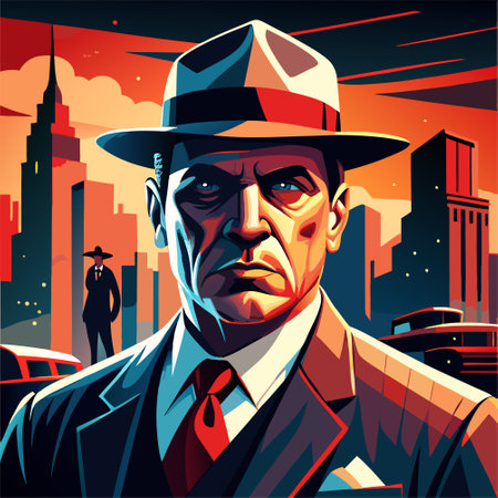 mafia gangster italian boss donのイラスト素材