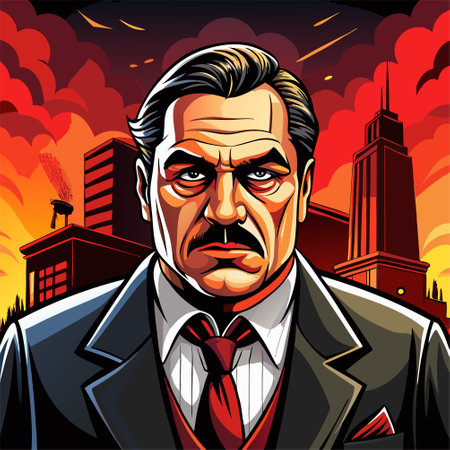 mafia gangster italian boss donのイラスト素材