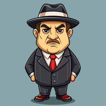 mafia gangster italian boss donのイラスト素材