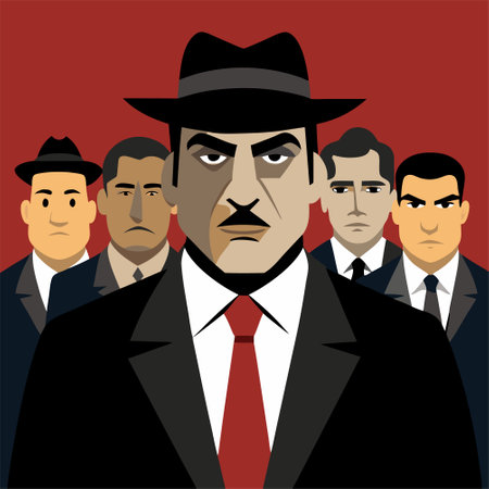 mafia gangster italian boss donのイラスト素材