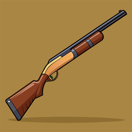 Vector illustration of a single-handed shotgunのイラスト素材