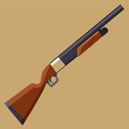 Vector illustration of a single-handed shotgunのイラスト素材
