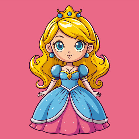 vector illustration of cute beautyfull princessのイラスト素材