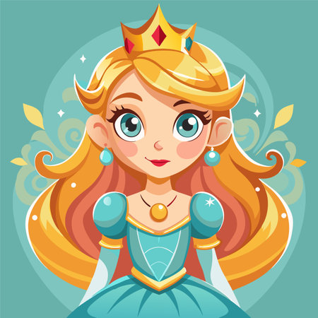 vector illustration of cute beautyfull princessのイラスト素材